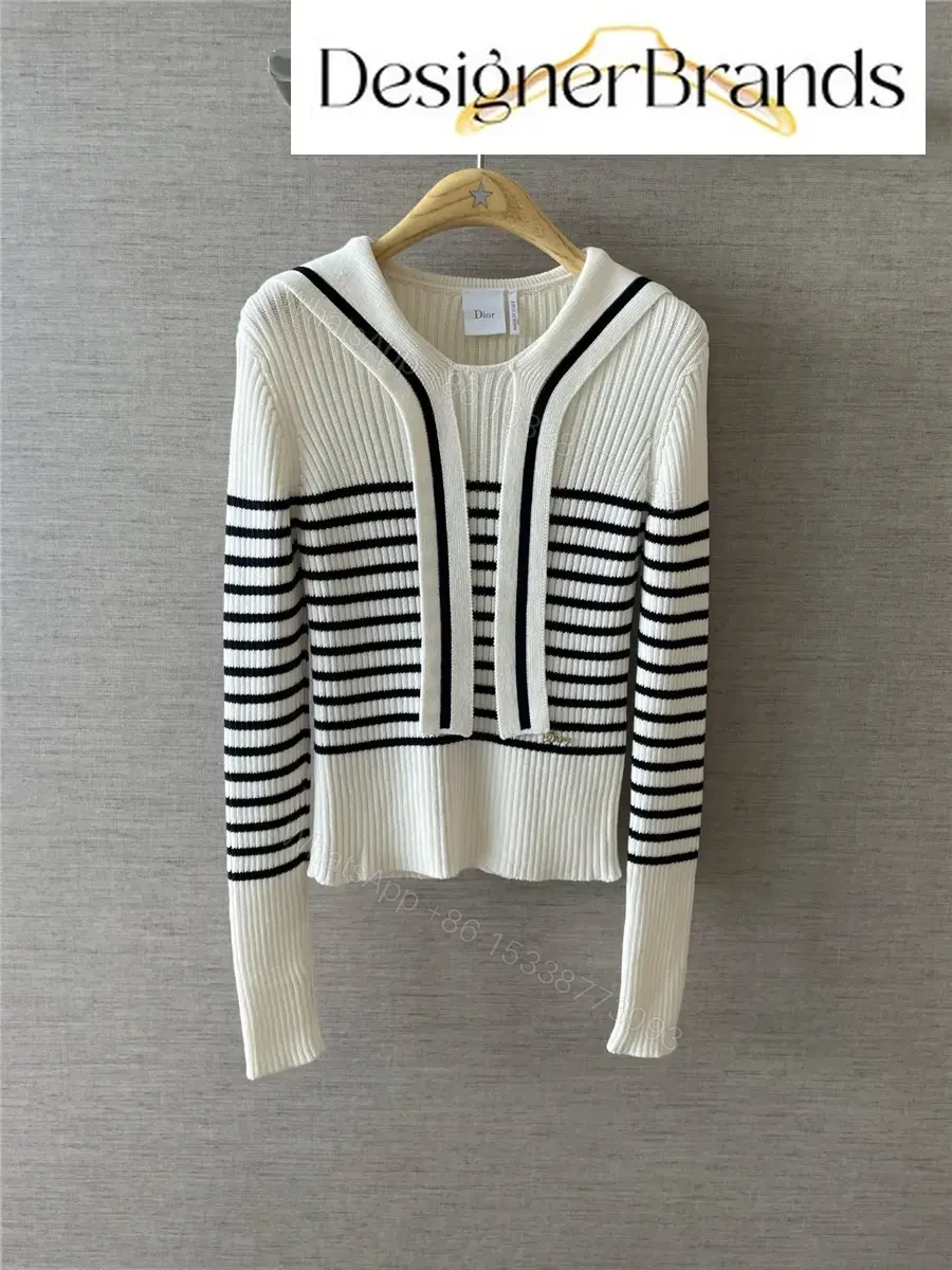 Dior Dioriviera Striped Hooded Knit Sweater — view 1