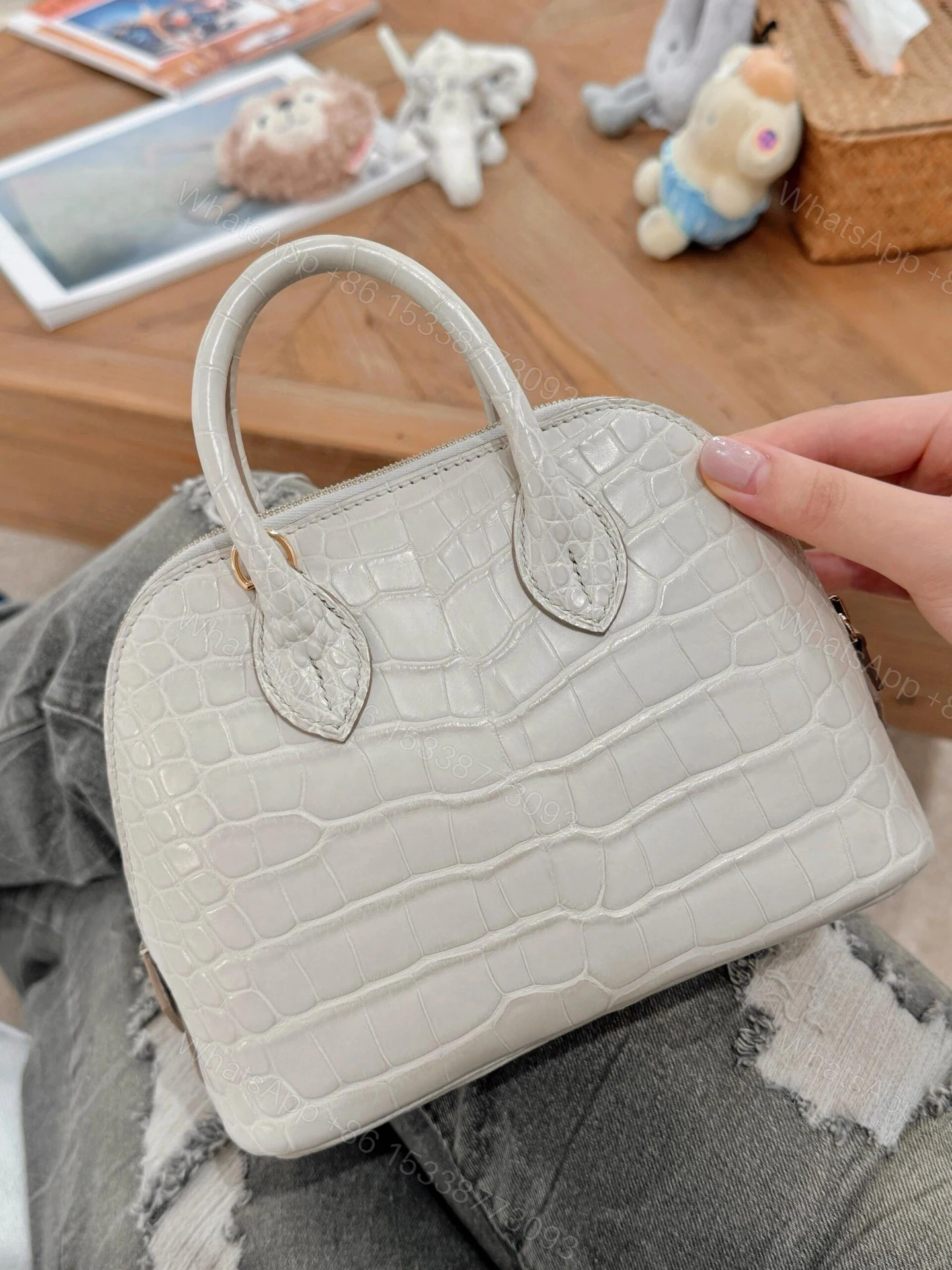 Hermes 高仿女款 Bolide 迷你手提包 鱷魚紋輕奢百搭款 — view 1