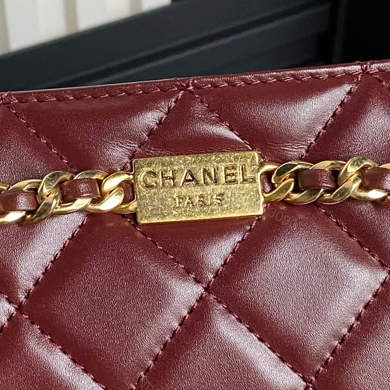 View 4 of Chic Quilted Velvet Bag with Gold Chain Strap â€” Luxury Everyday