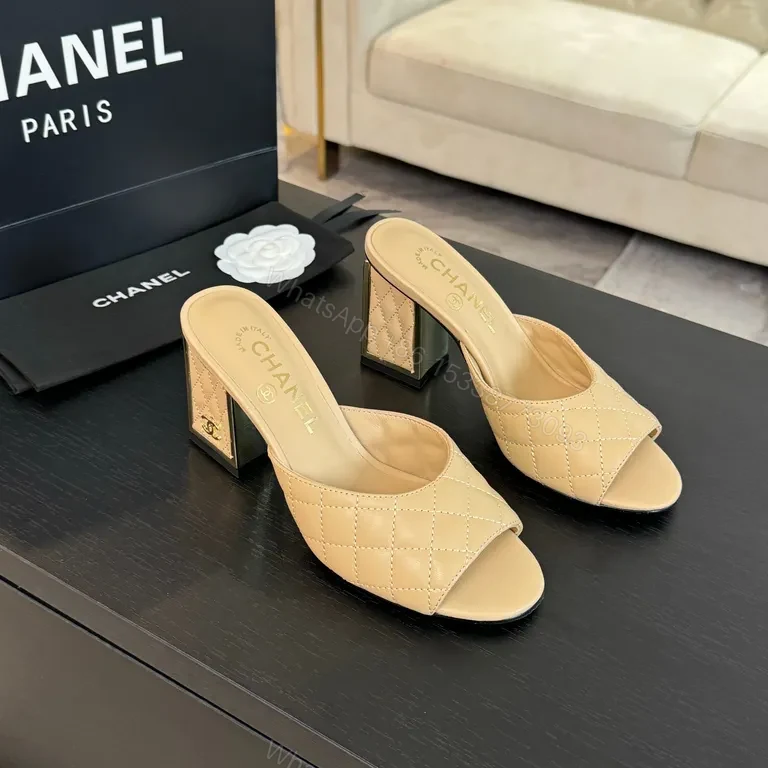 View 2 of Soft-Tone Quilted Slides: Premium Leather, Open-Toe, Comfort