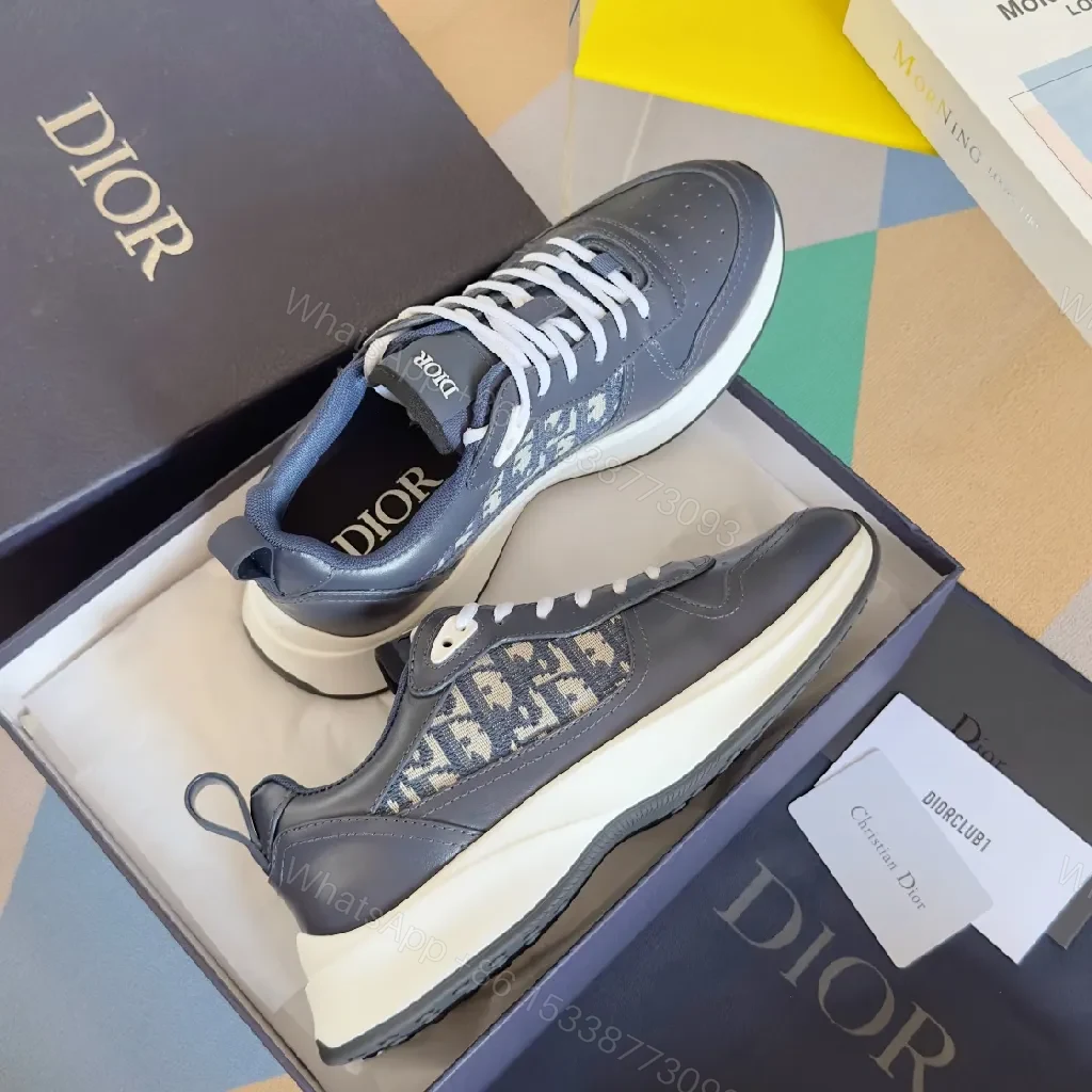 Premium Leather High-Top Sneakers with Contrast Panels — view 1