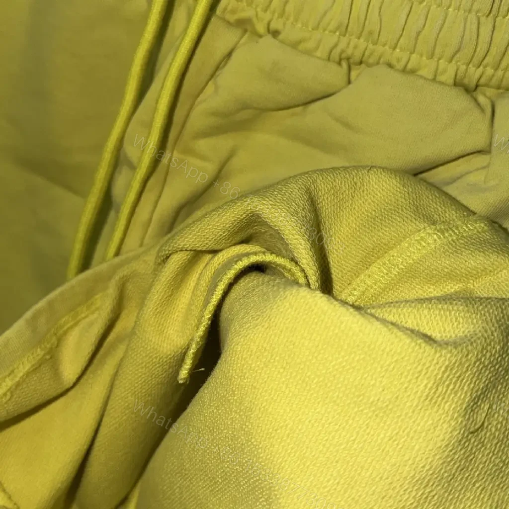 View 4 of Neon Yellow Nylon Swim Shorts with Drawstring Balenciaga Logo
