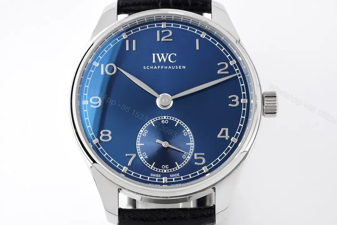 View 3 of IWC Portugieser Automatic 40 Stainless Steel Blue Dial Alligator IW3583-05