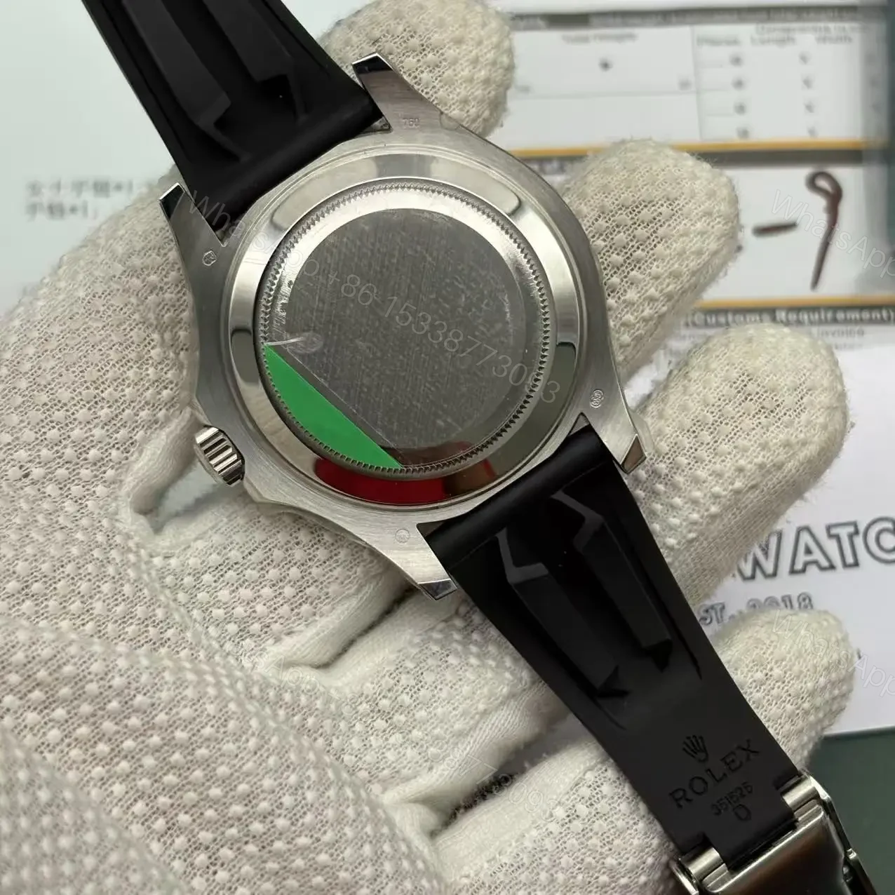 View 13 of Replica Rolex YACHT-MASTER 42 White gold 2022