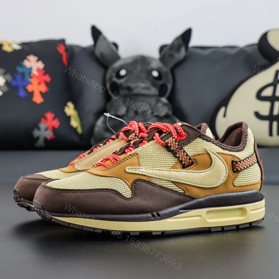 View 9 of Nike Air Max 1 Travis Scott Cactus Jack Baroque Brown Reps