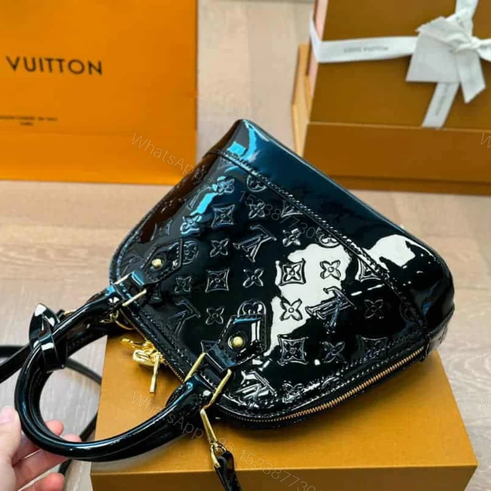 View 3 of Louis Vuitton Alma BB Monogram Vernis Black 25Cm