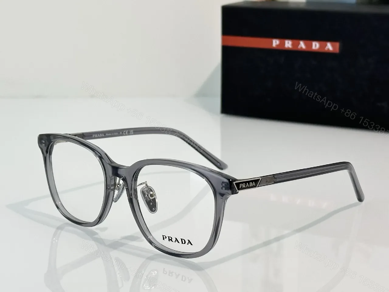 View 6 of Classic Black Acetate Eyeglasses, Designer-Inspired, Premium Comfort