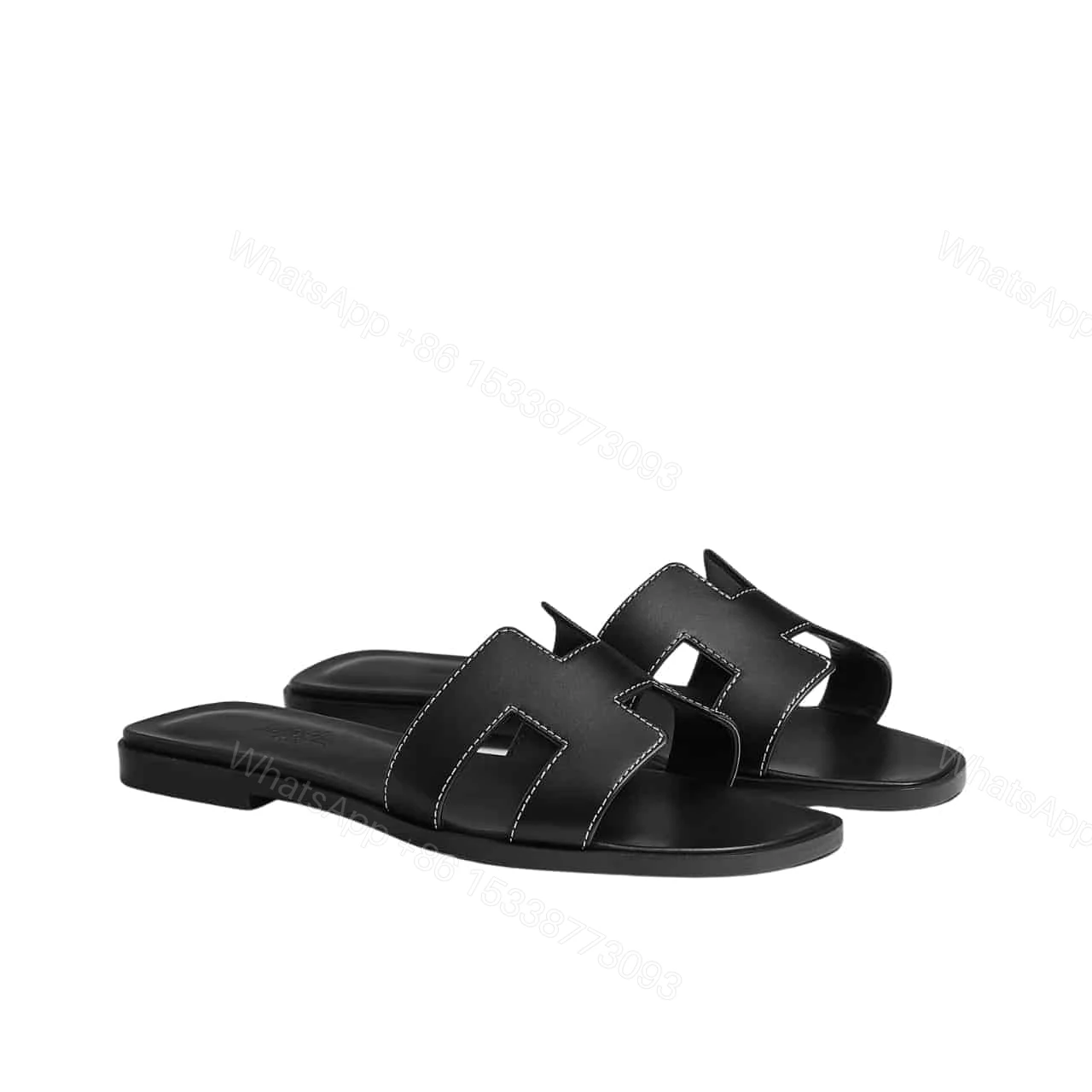 HERMES ORAN SANDAL NOIR H021056Z 01340 — view 1