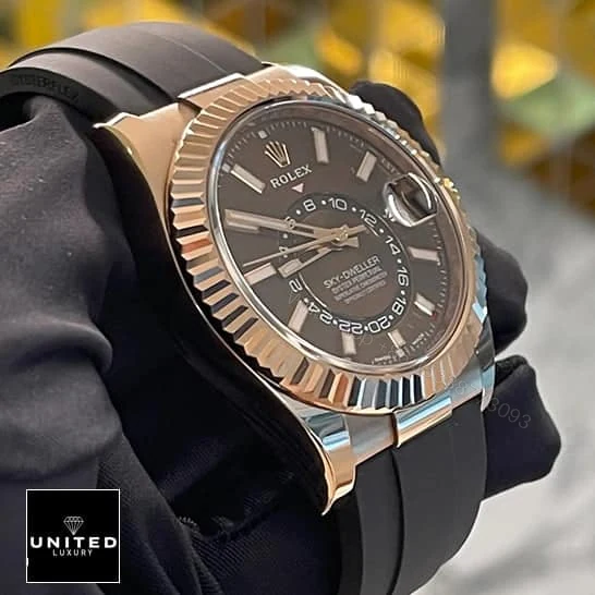 View 8 of Rolex Sky-Dweller 326235 Chocolate Dial Replica