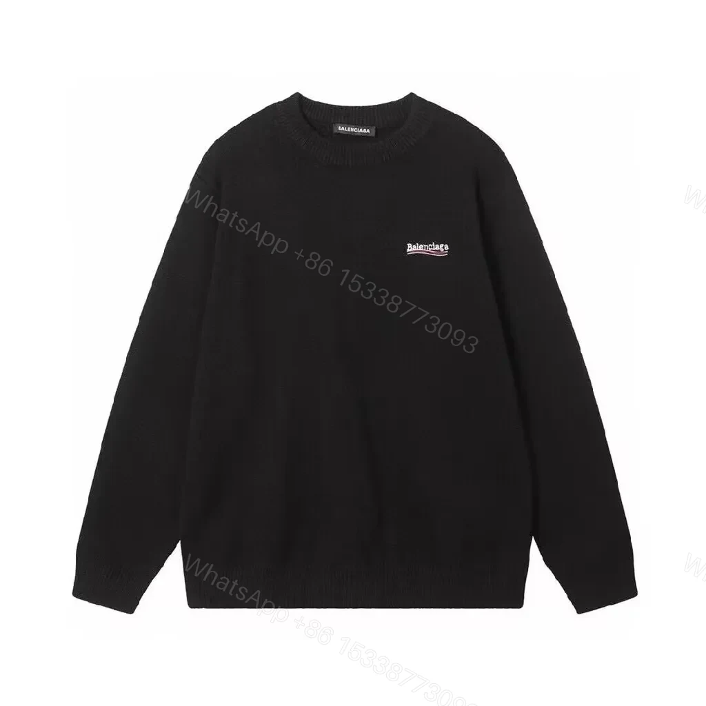 Cozy Black Knit Sweater – SubtleLogo, Versatile Minimalist Style — view 1
