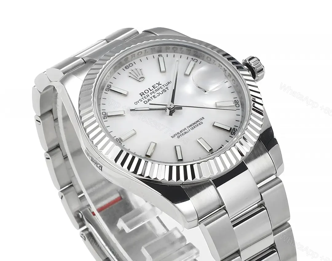View 2 of ROF Factory Clean Factory JVS Rolex Datejust Silver Fluted Bezel