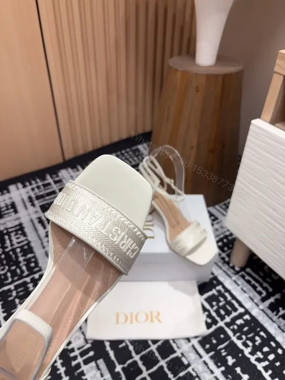 View 2 of Chic Clear-Strap Sandals: Modern Dior-Inspired Couture Style