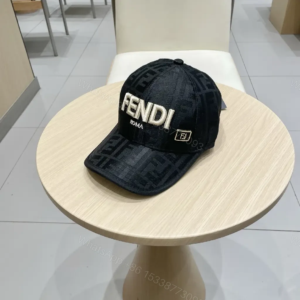 View 10 of Patterned Luxury Cap: Mono Fendi-Inspired Logo, Standout Comfort