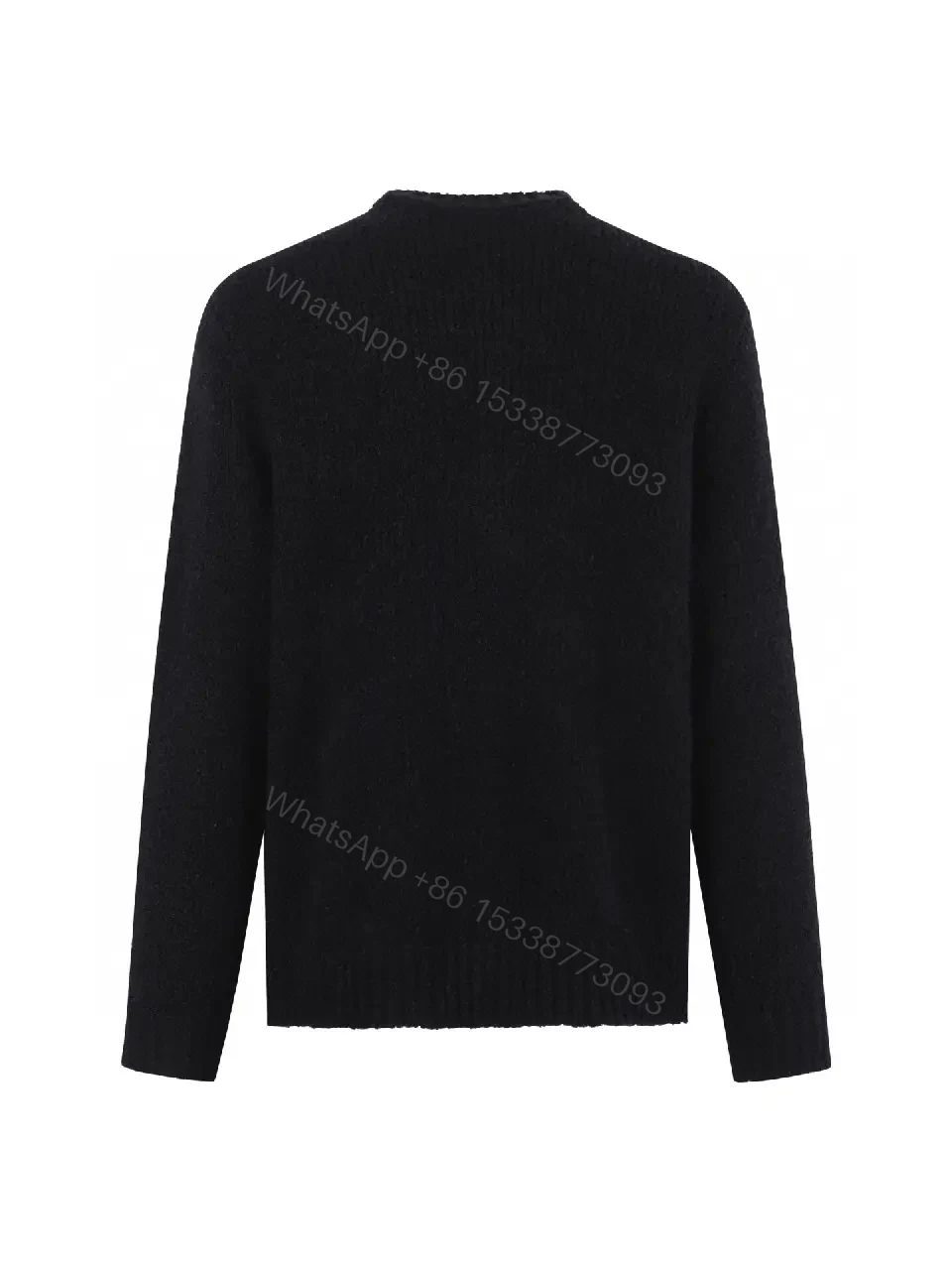 View 4 of Chunky Knit Cardigan Black – Monogram Detail, Premium Comfort Cardigan