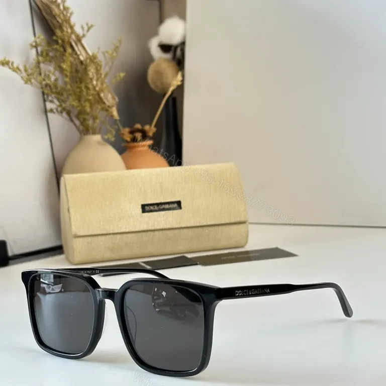 View 2 of Black Acetate Sunglasses â€” Bold Rectangular, UV400 Protection, Dolce & Gabbana