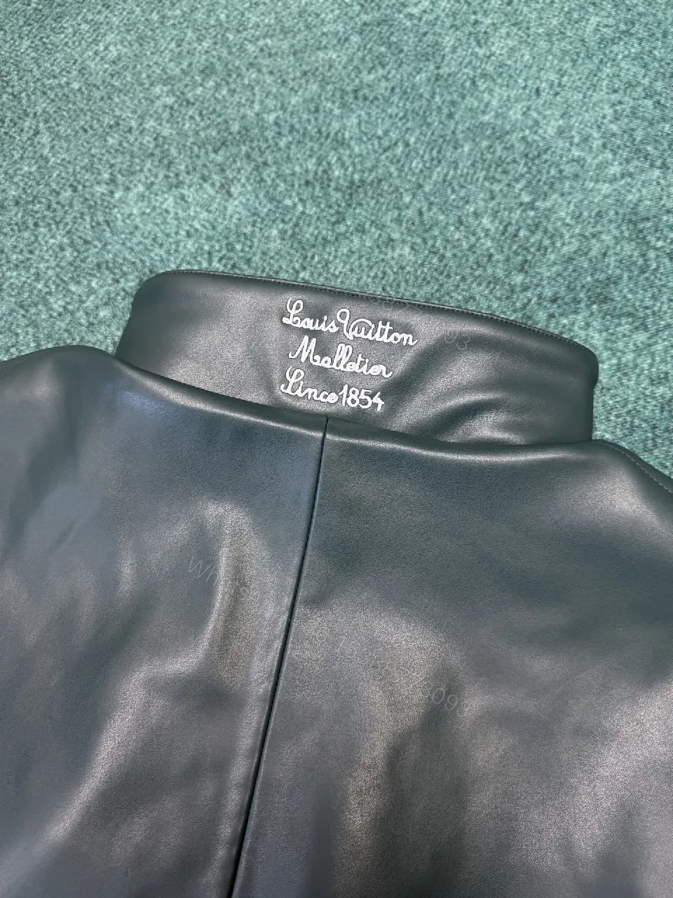 View 5 of Colorblock PU & Nylon Track Jacket - Modern, Luxe Appeal