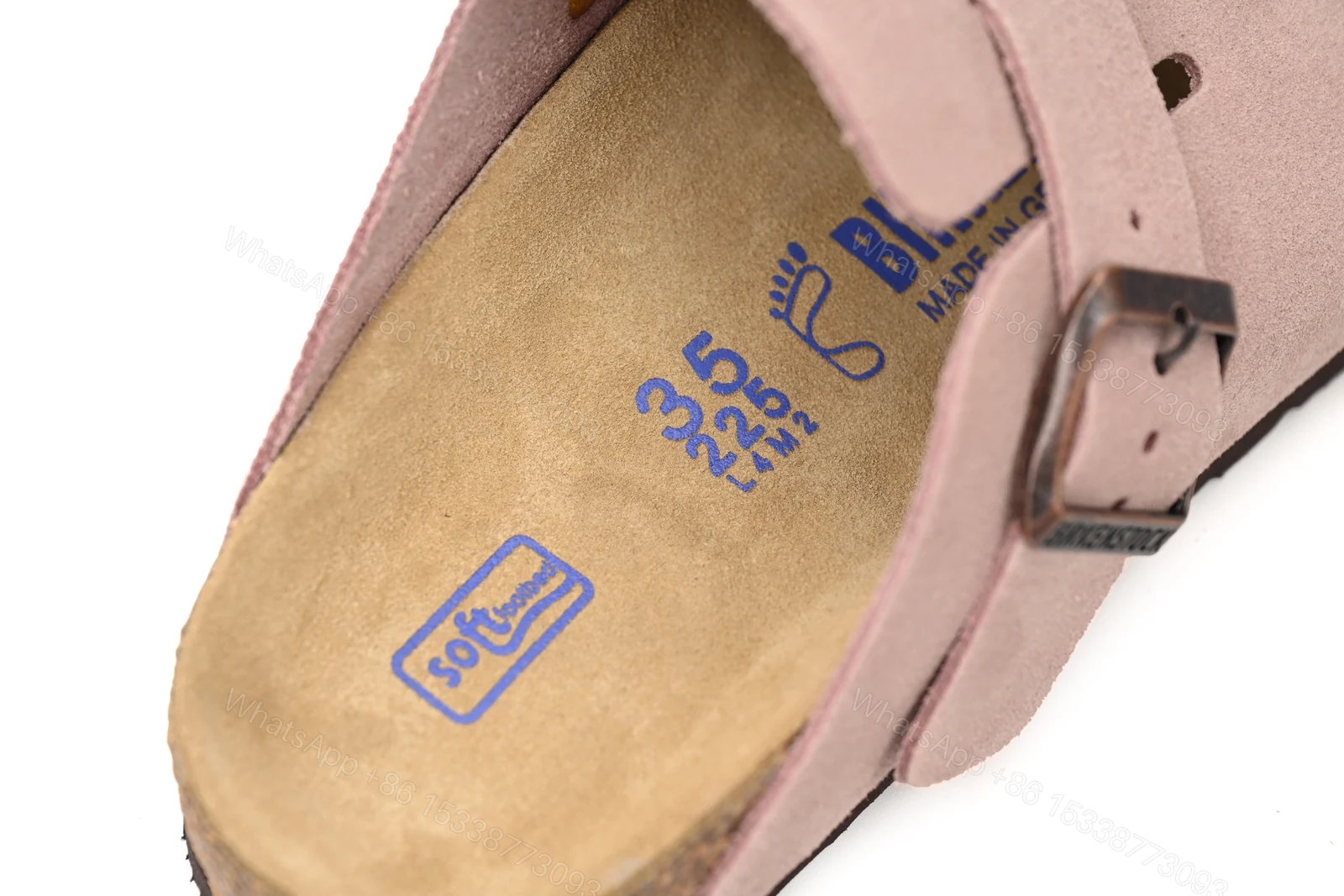 View 8 of Birkenstock Boston Suede Leather Light Rose 1026171
