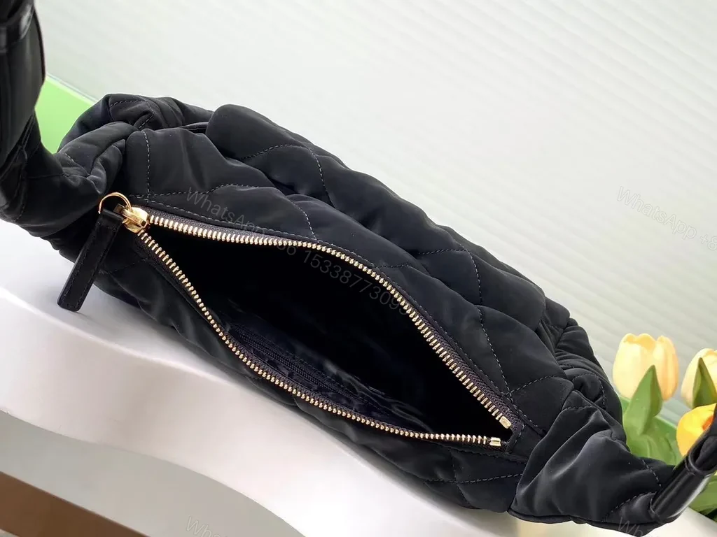 View 3 of Chic Quilted Satchel with Gold Logoâ€”Everyday Luxury Bag