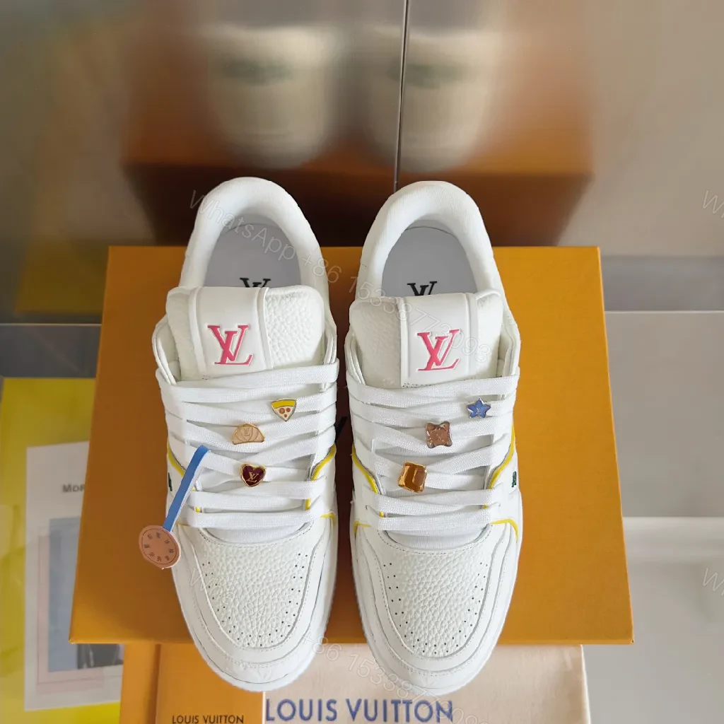 View 2 of Chic Multicolor Leather Trainer: Luxe Comfort Sneakers