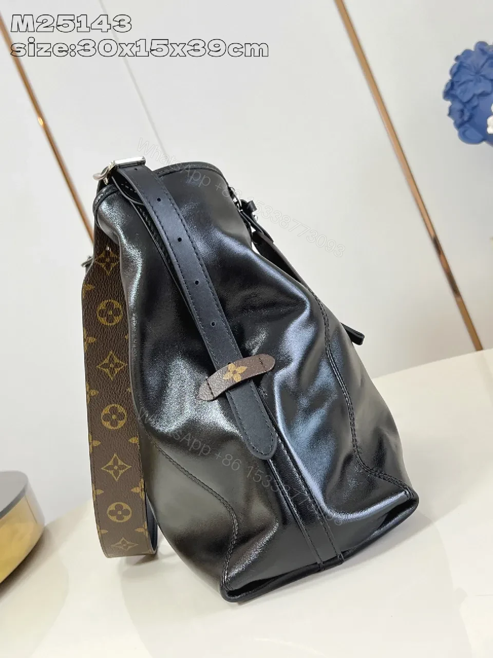 View 3 of Black Leather Hobo Bag: Subtle Hardware, Timeless Luxury