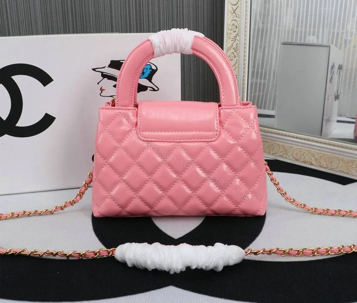 View 2 of Chanel Mini Kelly Shopping Tote Bag PL8XG37 – Pink