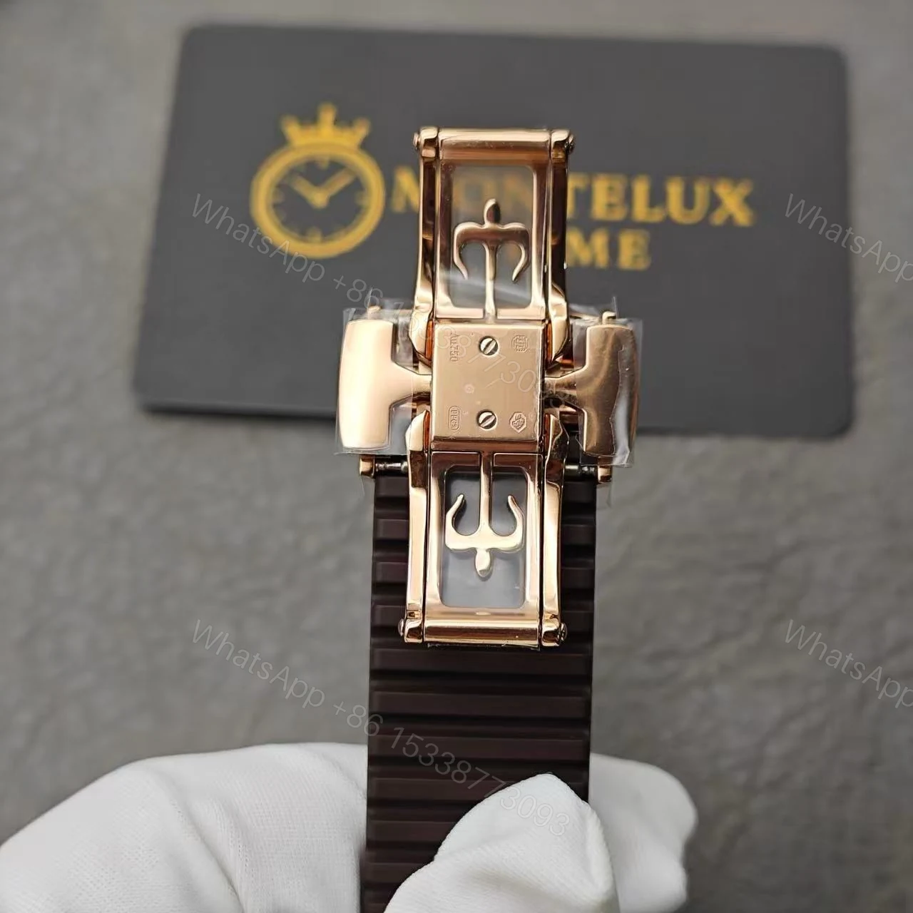 View 9 of Replica Patek Philippe Aquanaut Rose Gold Super Clone