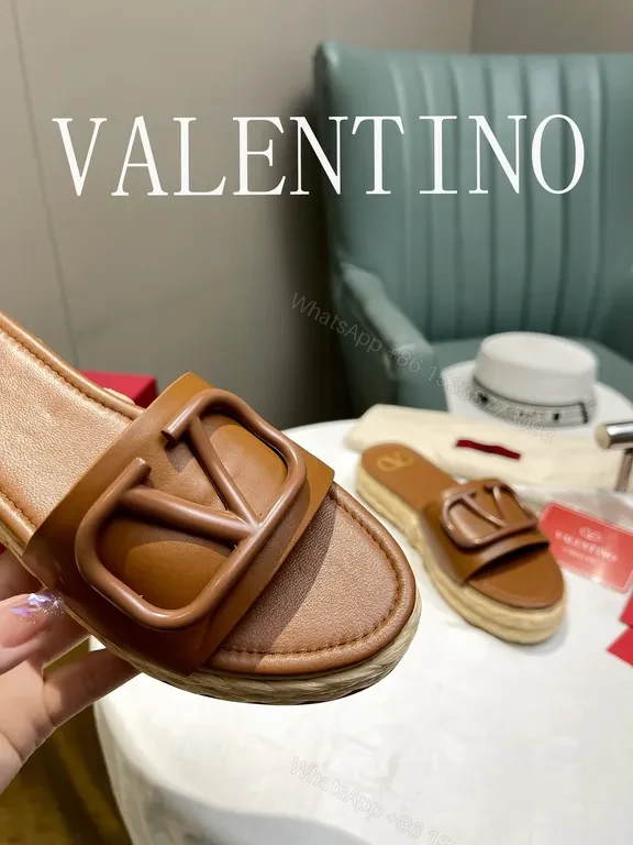 View 7 of Cognac Leather Slides â€” V Buckle Luxury, All-Day Comfort