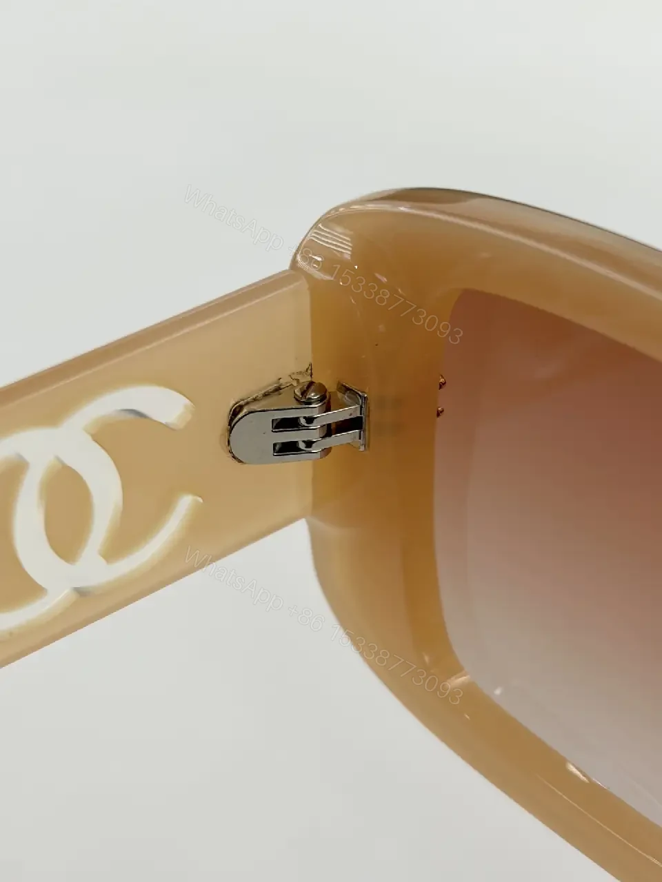 View 8 of Bold Black Acetate Rectilinear Sunglasses, Gold Accents, UV400 Protection