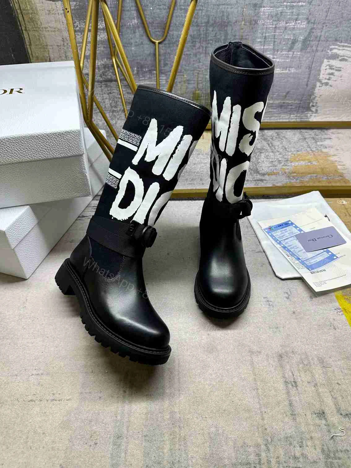 View 2 of DIOR D MAJOR BOOT WITH MISS DIOR PRINT BLACK KDI929CMV S17X