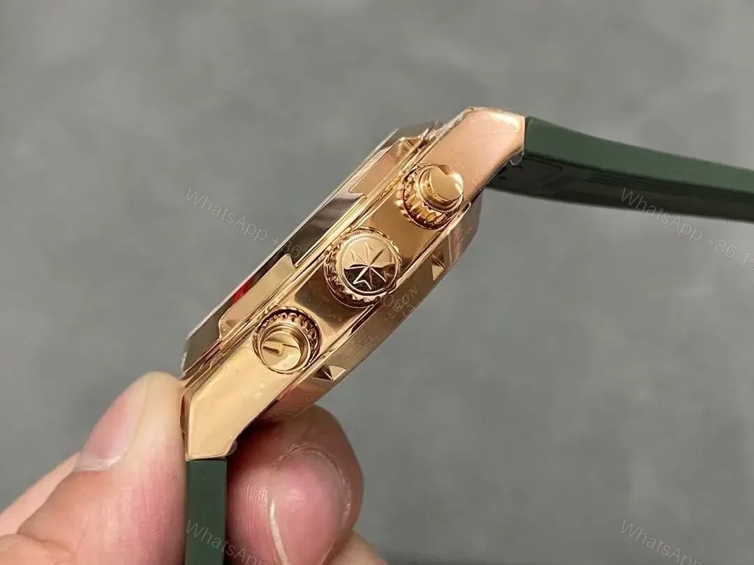 View 15 of Super Clone Replica Vacheron Constantin Overseas Chronograph GREEN