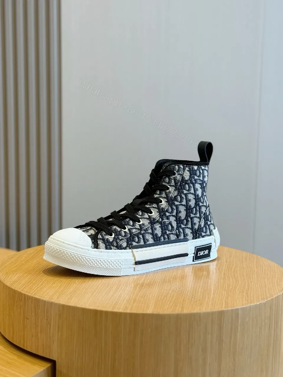View 3 of Monogram High-Tops: Italian-Inspired Canvas sneakers
