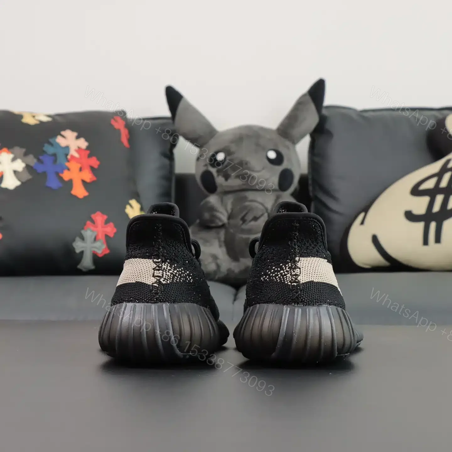 View 7 of Adidas Yeezy Boost 350 V2 Core Black White Reps