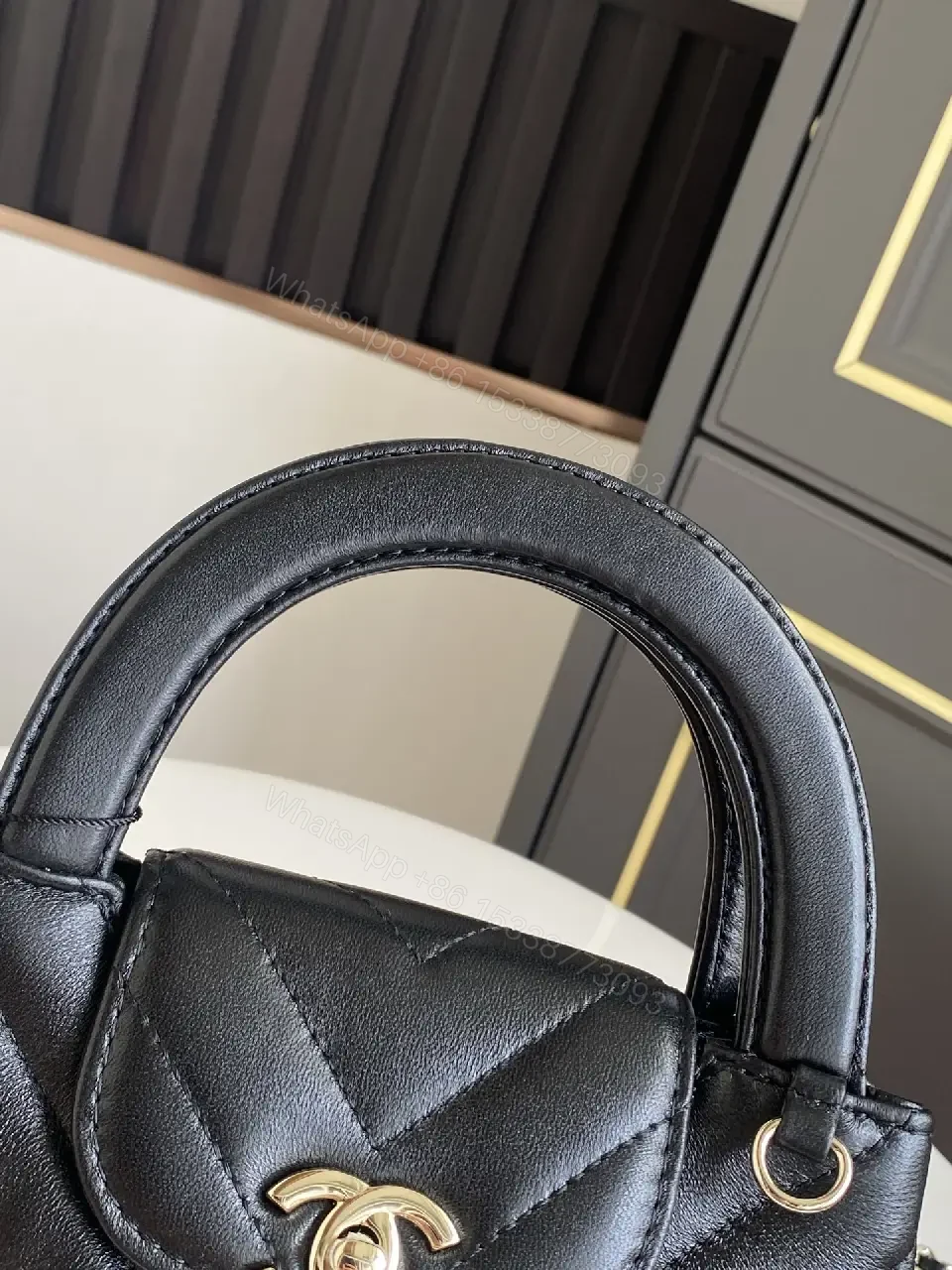 View 7 of Quilted Mini Bag: Gold-Tone Closure, Crossbody Ready
