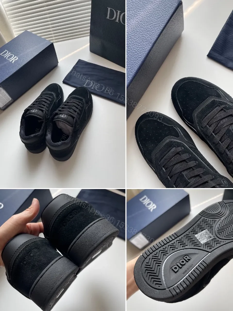 View 7 of Black Texture-Detail Sneaker: Subtle Luxe, All-Day Comfort