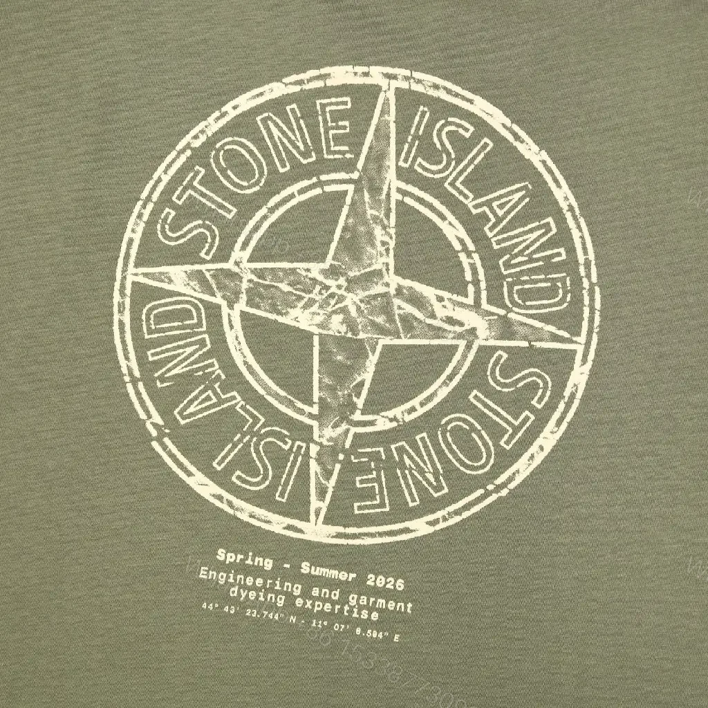 View 10 of Olive Cotton Tee: Minimalist Fit, Durable Luxury Shirt