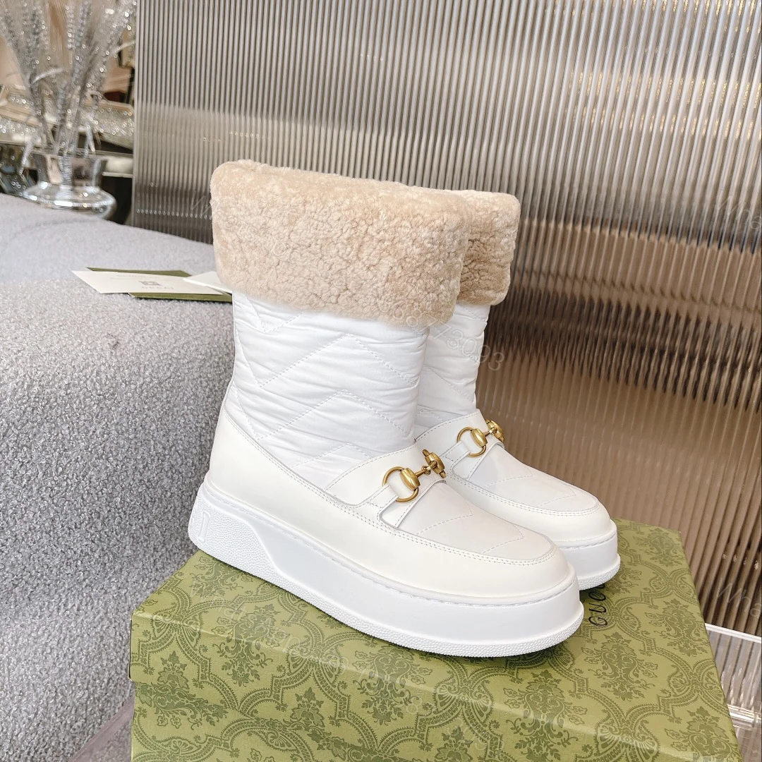 View 6 of GUCCI HORSEBIT CHEVRON QUILTED BOOTS WHITE