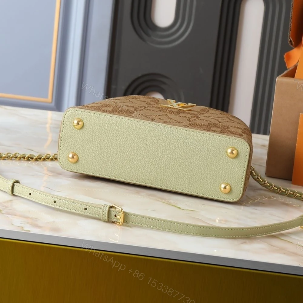 View 3 of Louis Vuitton Capucines BB Green Brown 27cm