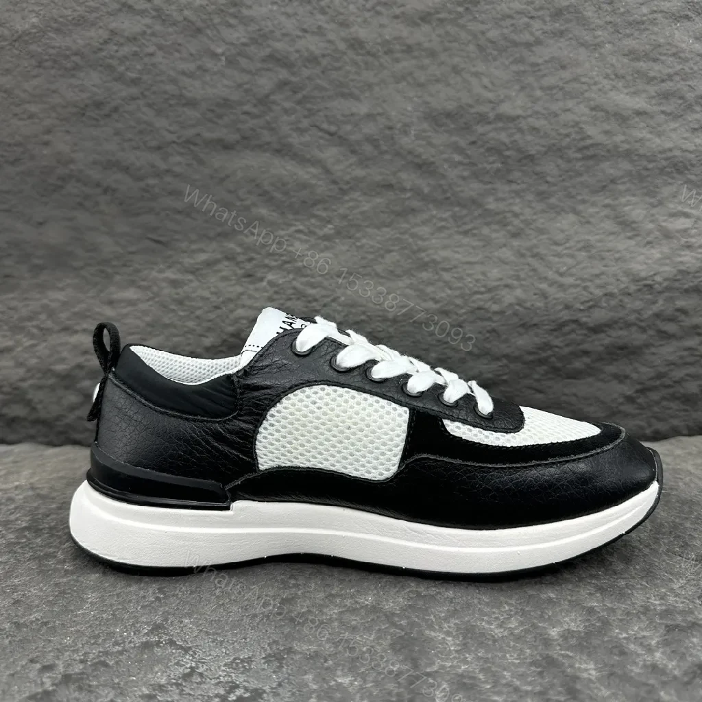 View 4 of Monochrome Leather-Textured High-Tops: Modern Luxury Sneakers
