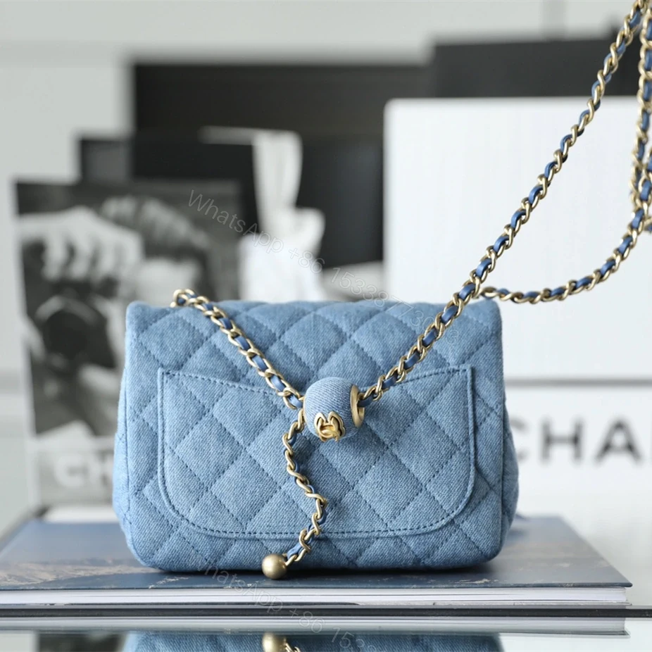 View 2 of 高仿Chanel22C系列水洗丹寧牛仔小方包免檢版