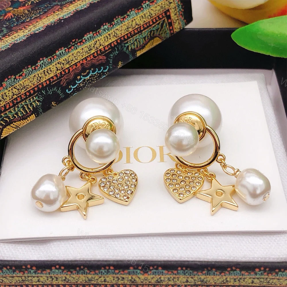 View 3 of DIOR Pearl charm earrings