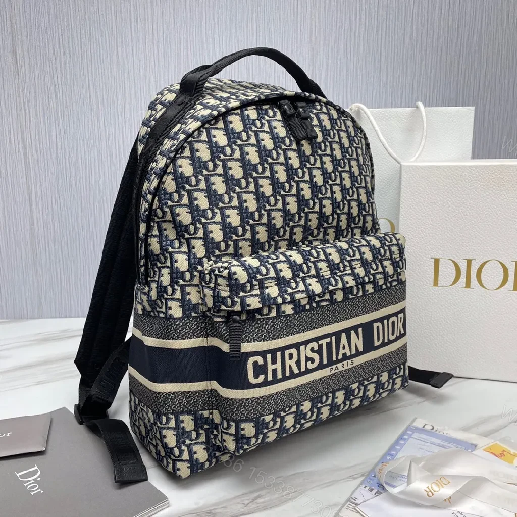 View 6 of Bold Monogram Backpack: Designer-Inspired, Water-Resistant Leatherette