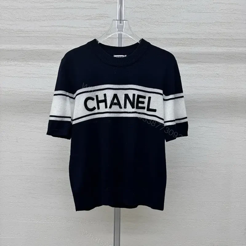 Navy Knit Crest Band Sweater - Modern, Premium Casual — view 1