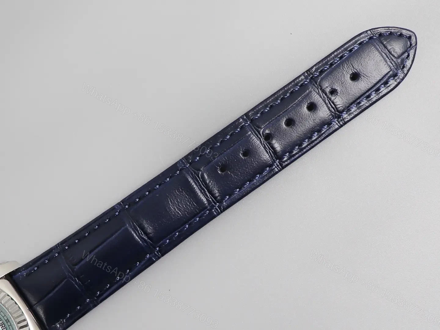 View 7 of Fake Rolex Day-Date Ice Blue Diamond Premium 128236-ROLEX-DD36-ICE-DIA ROLEX-DD36-ICE-DIA Leather Strap 36MM