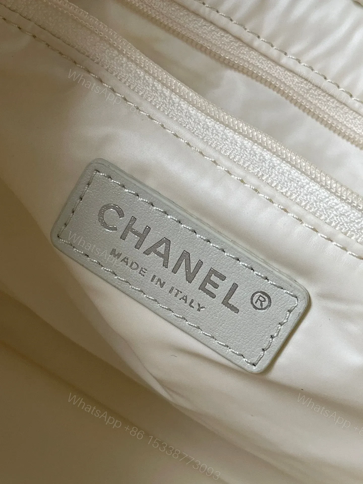View 5 of CHANEL CC LARGE 35 BOWLING BAG IN WHITE CALFSKIN
