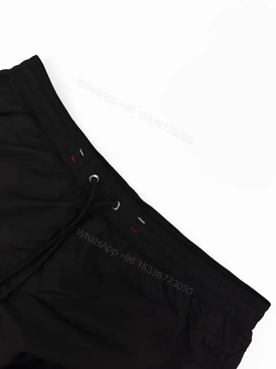 View 10 of Black Nylon Classic Swim Shorts with Drawstrings, Moncler Logo