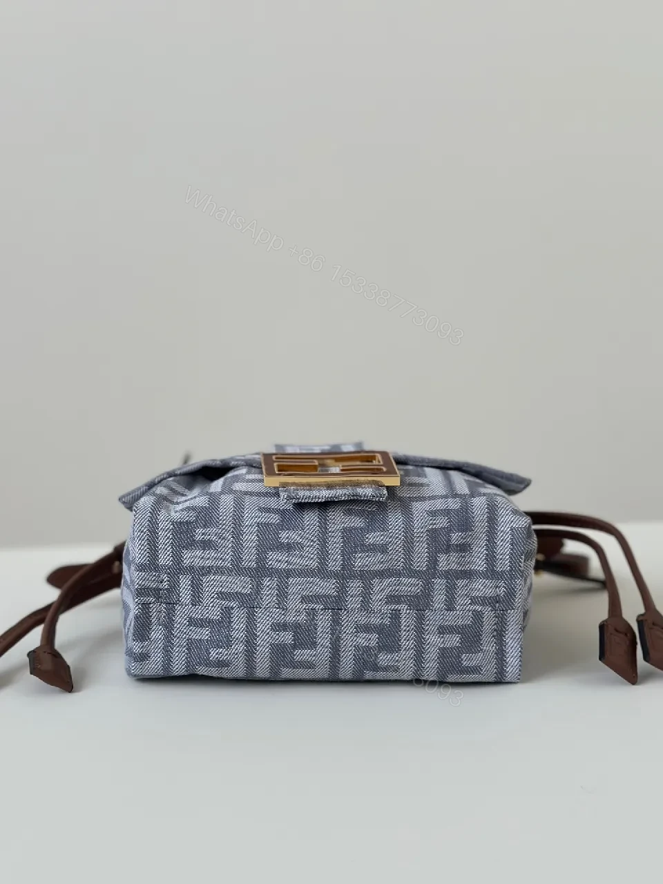 View 5 of Lux Monogram Sling Bag: Gold Hardware, Leather Trim, All-Season Style