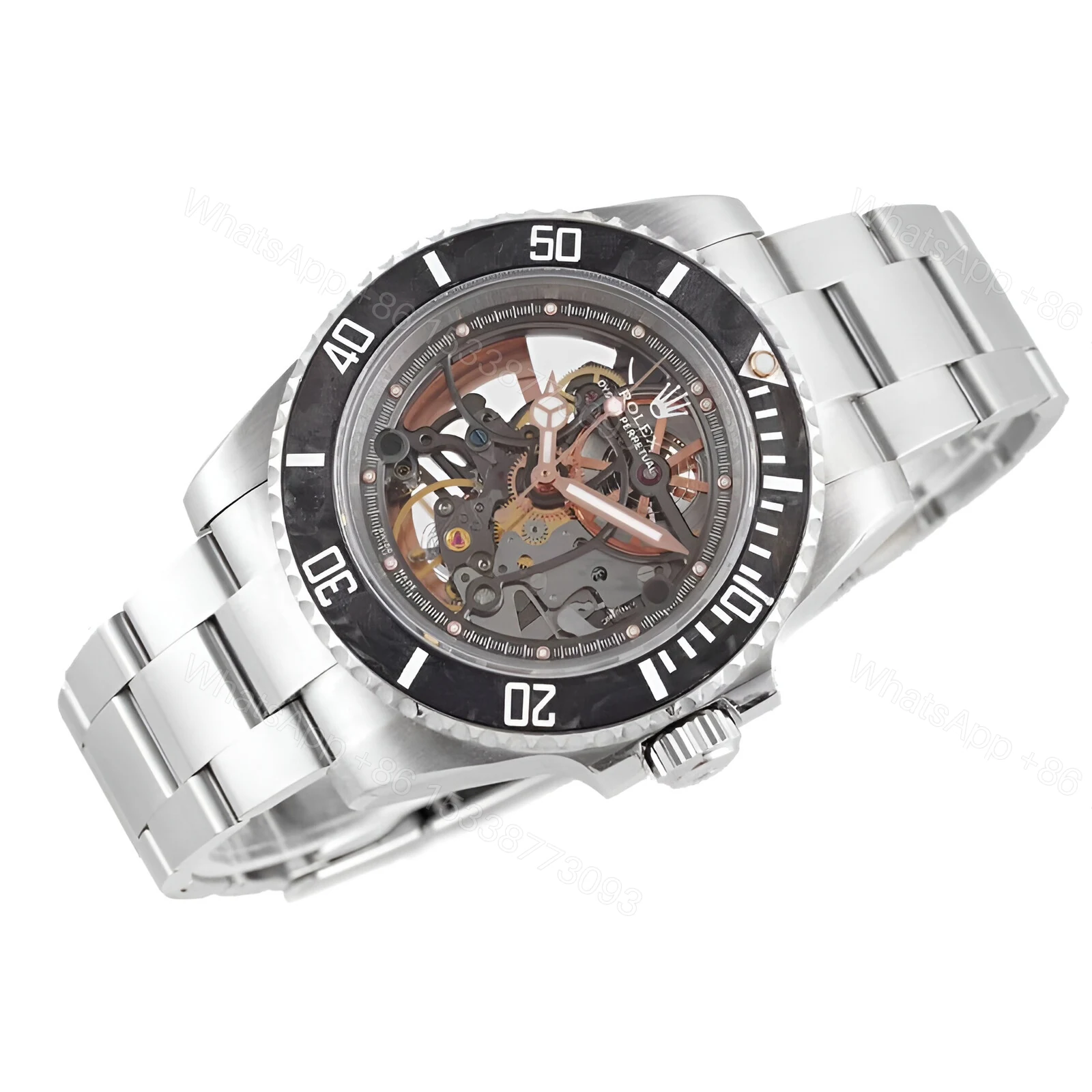 View 3 of Rolex Oyster Perpetual 114200 Skeleton Dial Replica