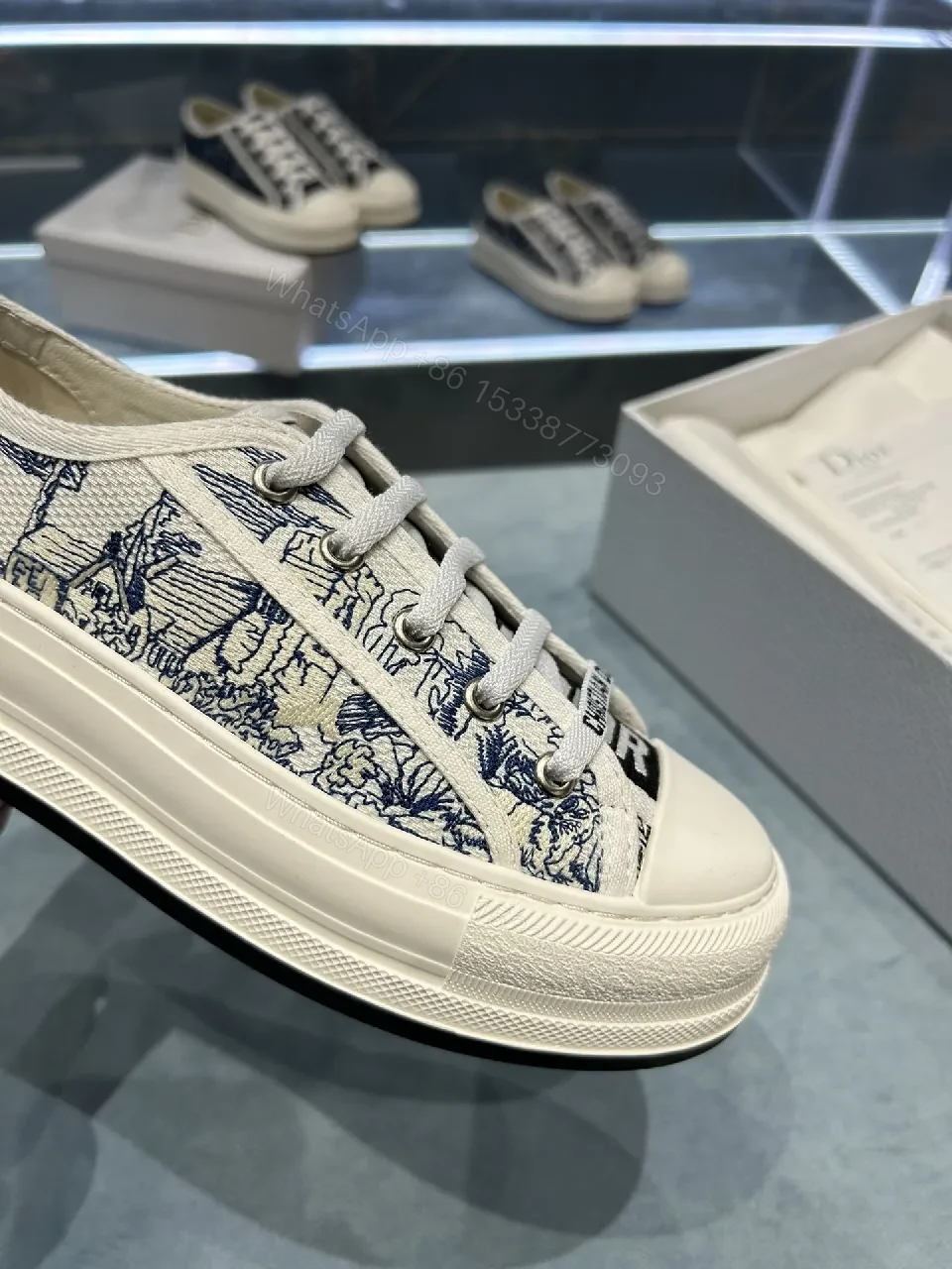 View 7 of Graphic-Print Low-Top Sneakers: Everyday Luxe Comfort