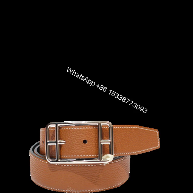 HERMES QUENTIN REVERSIBLE BELT BROWN RECTANGLE BUCKLE 32MM — view 1