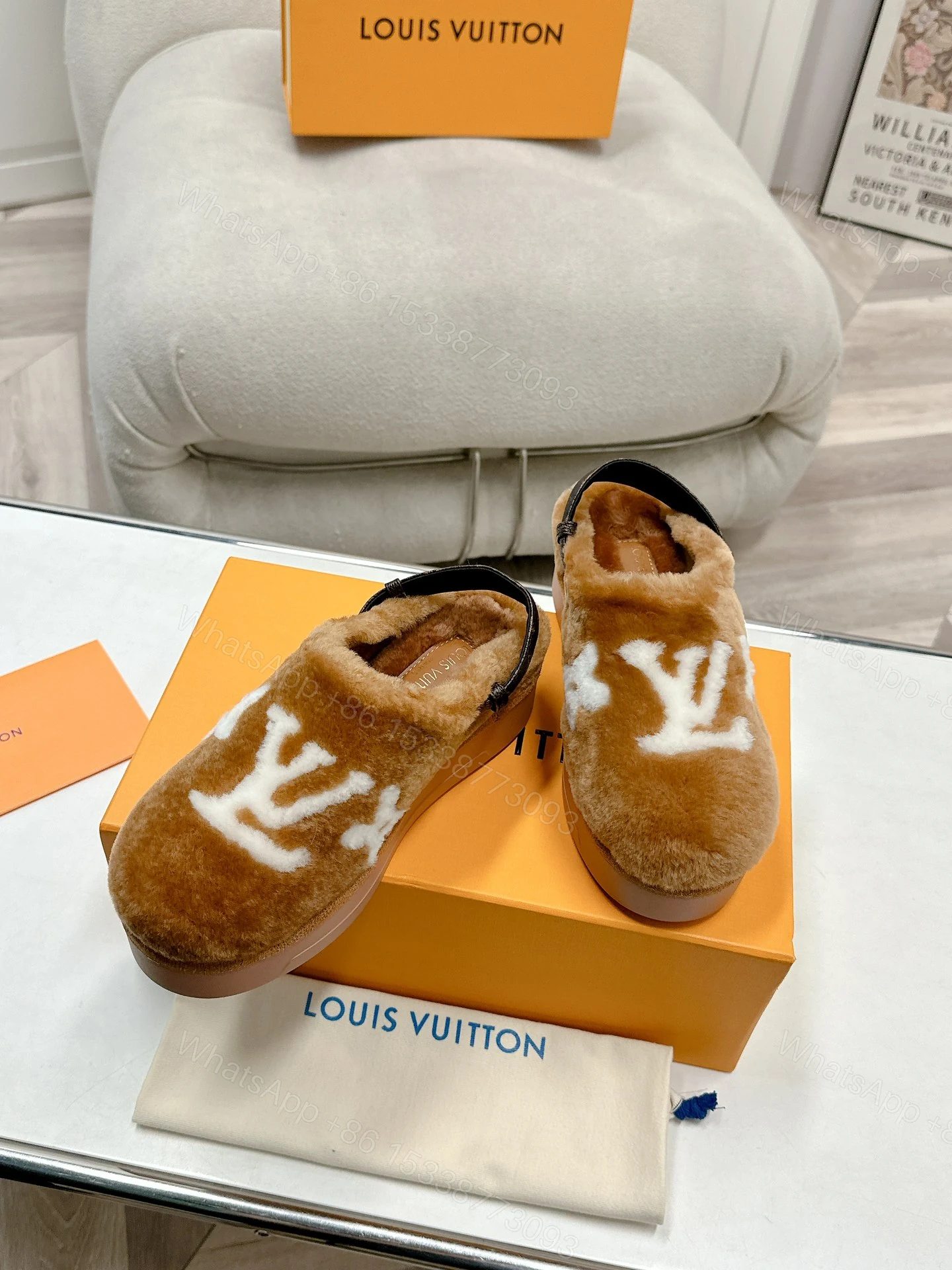 View 9 of LOUIS VUITTON ASPEN COMFORT CLOG CAMEL BROWN 1ADC2B